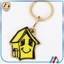 metal house shaped design keychain